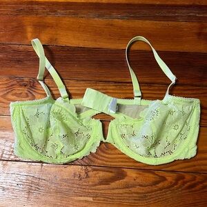Aerie Lime Lace Underwire Bra 36C